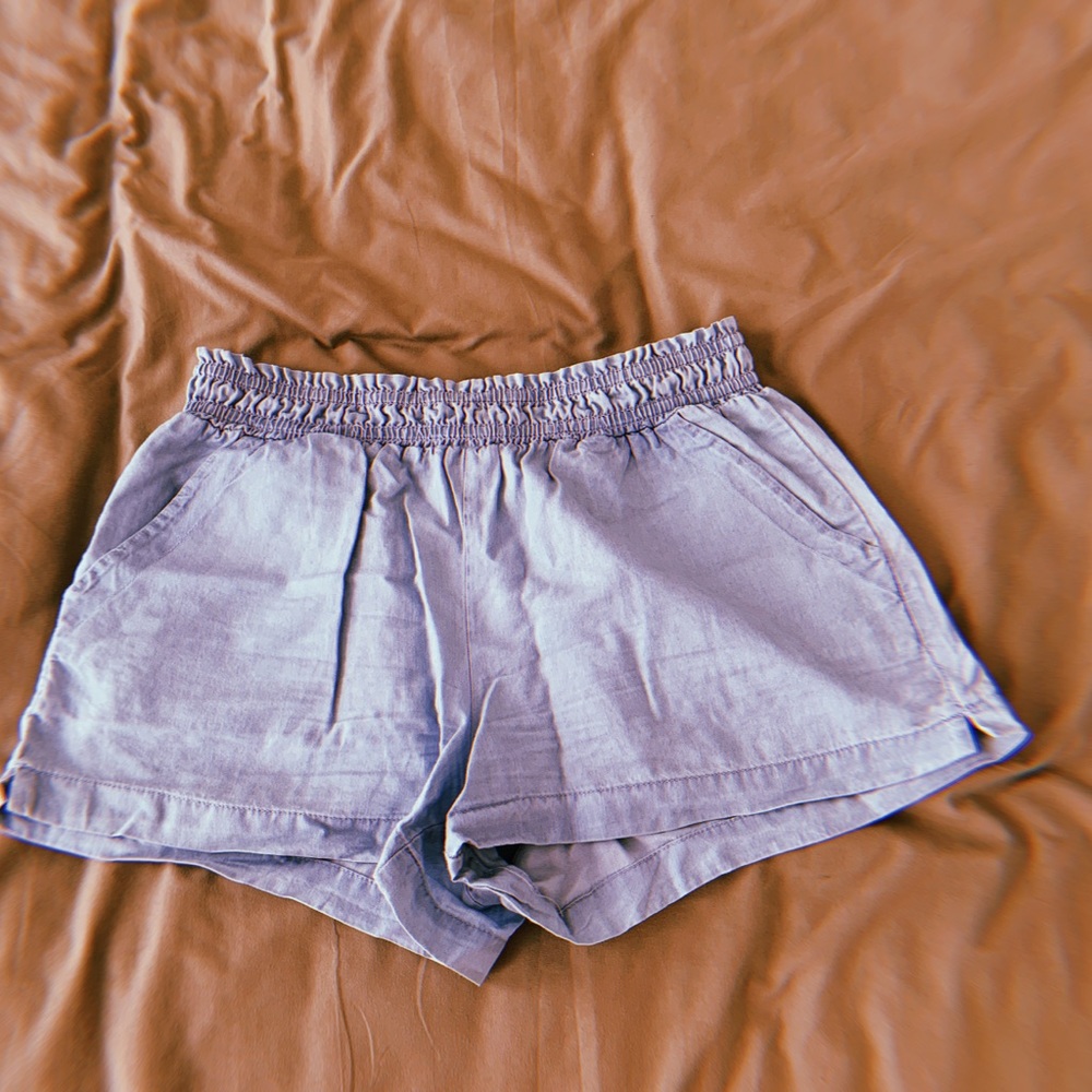 light blue comfy shorts